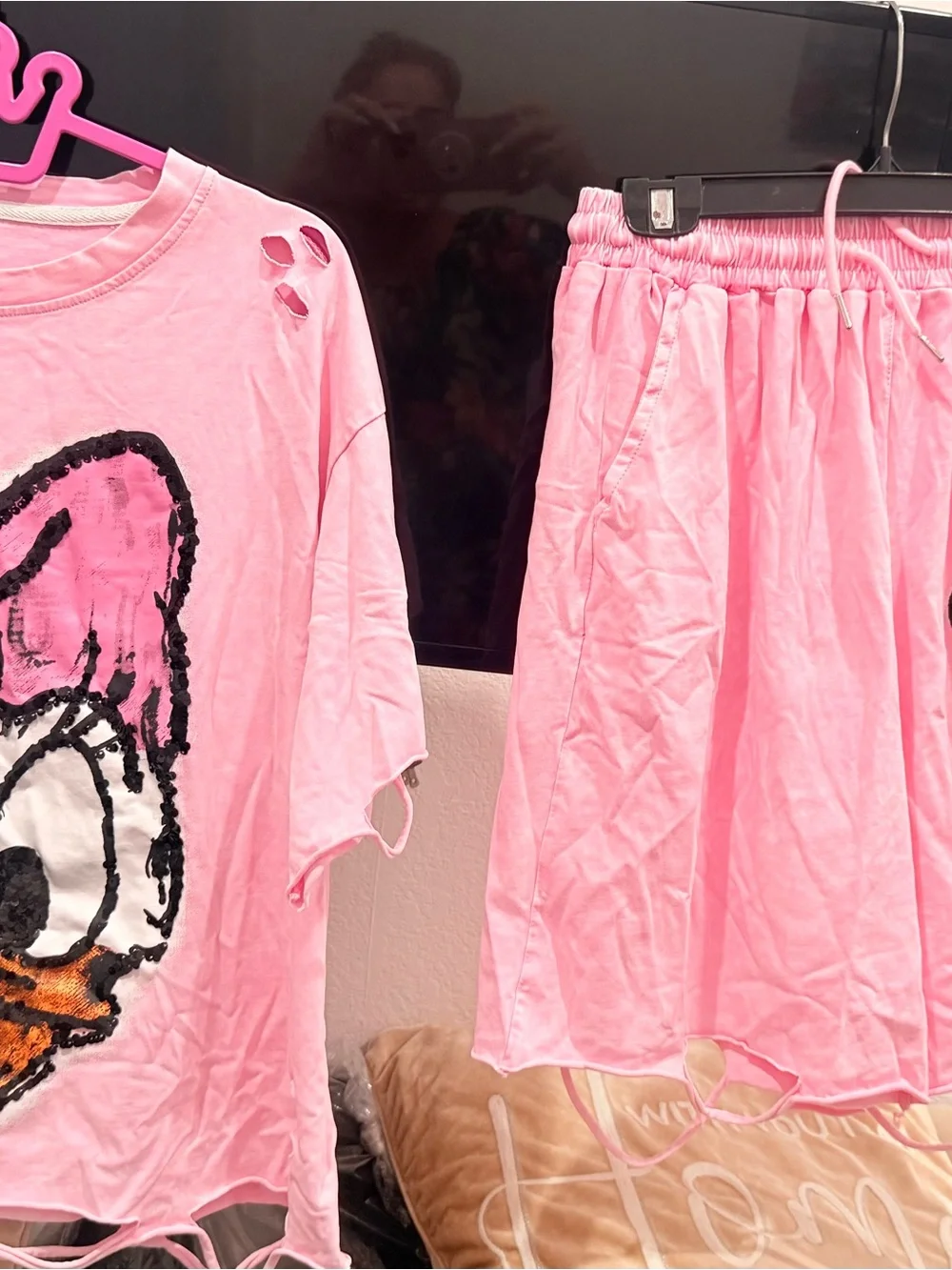 Kids Pink Character Pajama Set - Brand Unspecified